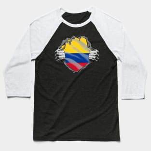 Proud Colombia Flag, Colombia gift heritage, Colombian girl Boy Friend Baseball T-Shirt